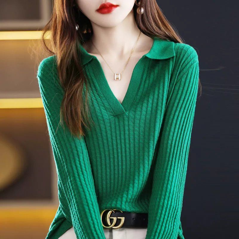 Áo Sweater Dệt Kim Form Ôm Thời Trang Thu Đông Cho Nữ