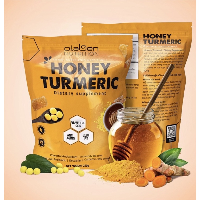 Viên tinh nghệ mật ong sữa ong chúa Olaben Nutrition