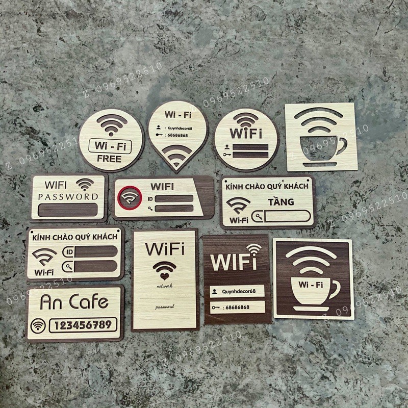 Bảng WiFi Gỗ Decor