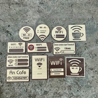 Bảng WiFi Gỗ Decor [ cắt laser ]