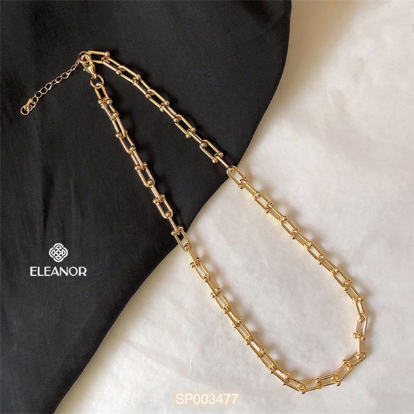 Dây chuyền nữ titan Eleanor Accessories thiết kế dạng sợi mắt xích basic phụ kiện trang sức 3477