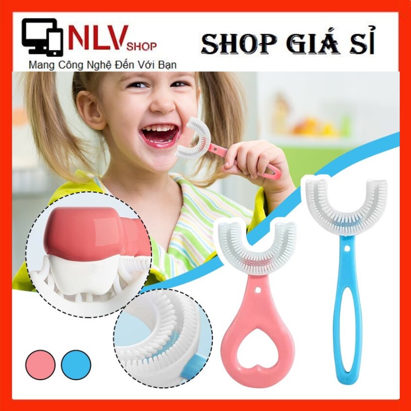 Bàn chải đánh răng cho bé chữ U chất liệu Silicon mềm mại, chịu được lực cắn
