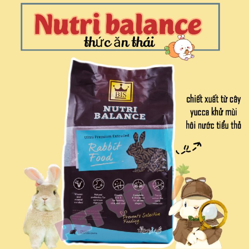 Cỏ nén Bis Nutri balance (2KG) thức ăn thỏ bọ thái DATE MỚI