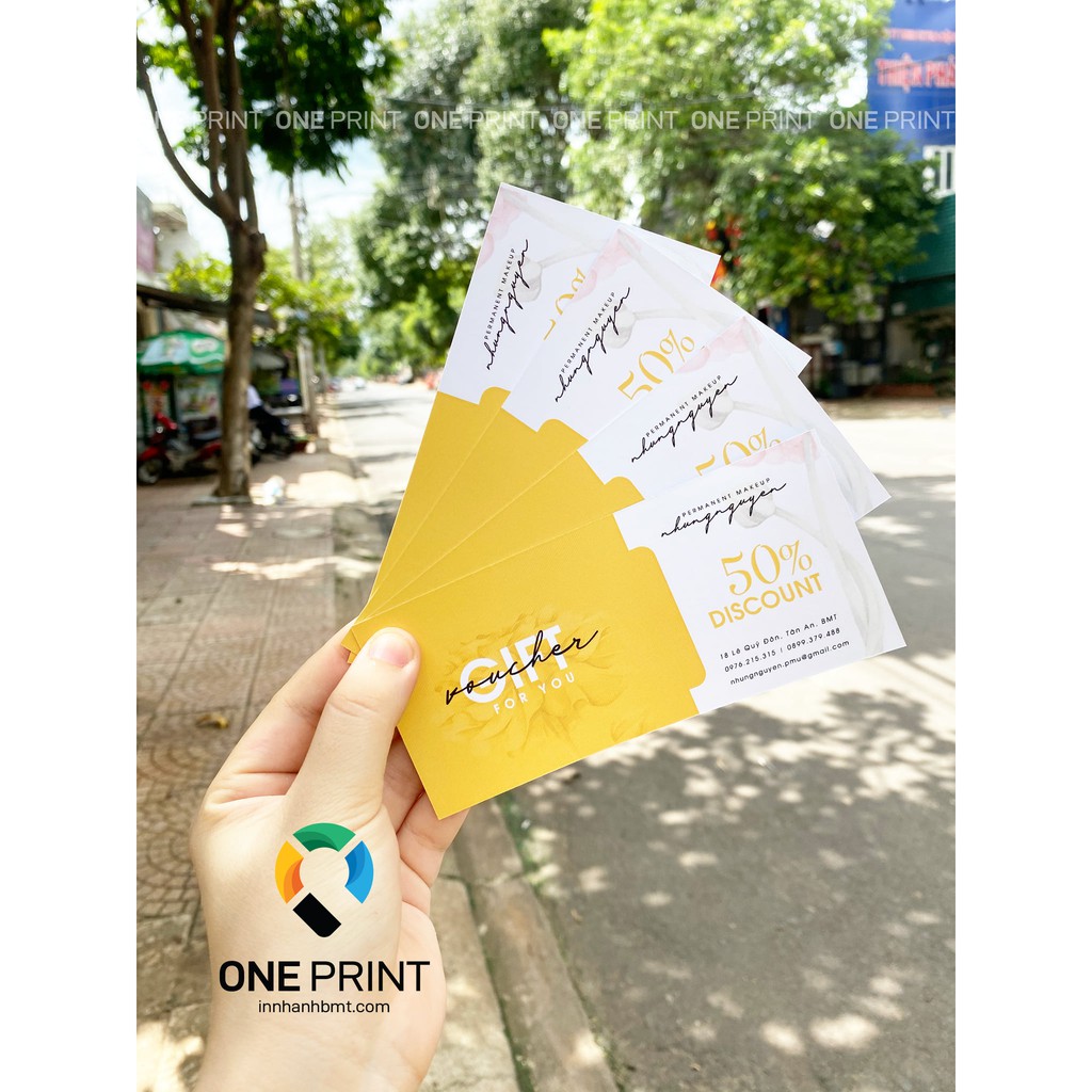 In combo 1000 voucher với kích thước theo yêu cầu
