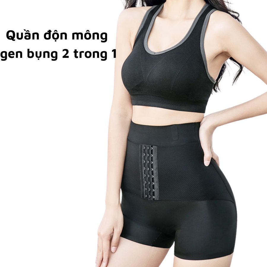 Quần độn mông su cạp cao móc cài trước, định hình giúp eo thon gọn hàng cao cấp