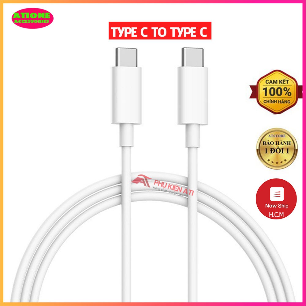 DÂY SẠC SAMSUNG NOTE 10 TYPE C TO TYPE C DÀI 1M CHÍNH HÃNG BẢO HÀNH 12 THÁNG - CÁP TYPE C TO C