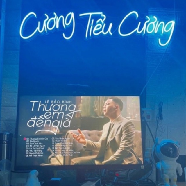 Đèn led neon chữ cái ghép tên theo yêu cầu, chữ led neonsign decor phòng ngủ, góc làm việc