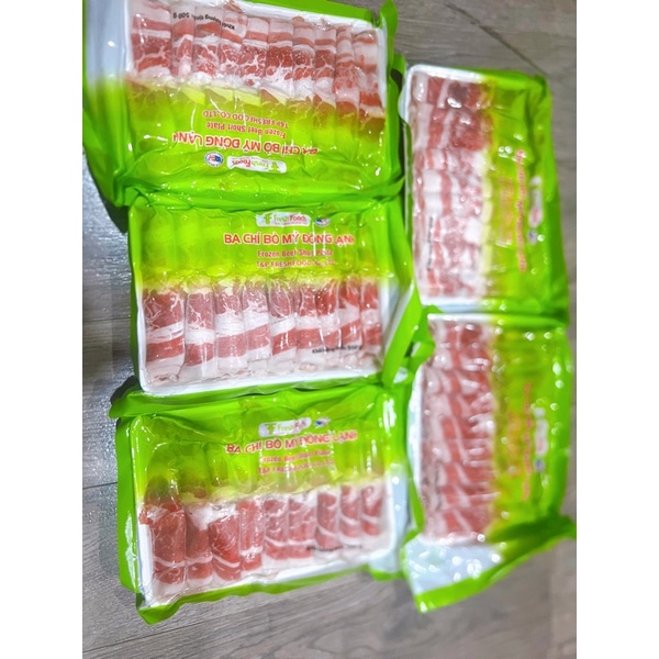 Ba chỉ bò Mỹ cuộn, dải - vỉ 500gr Giao nhanh HCM