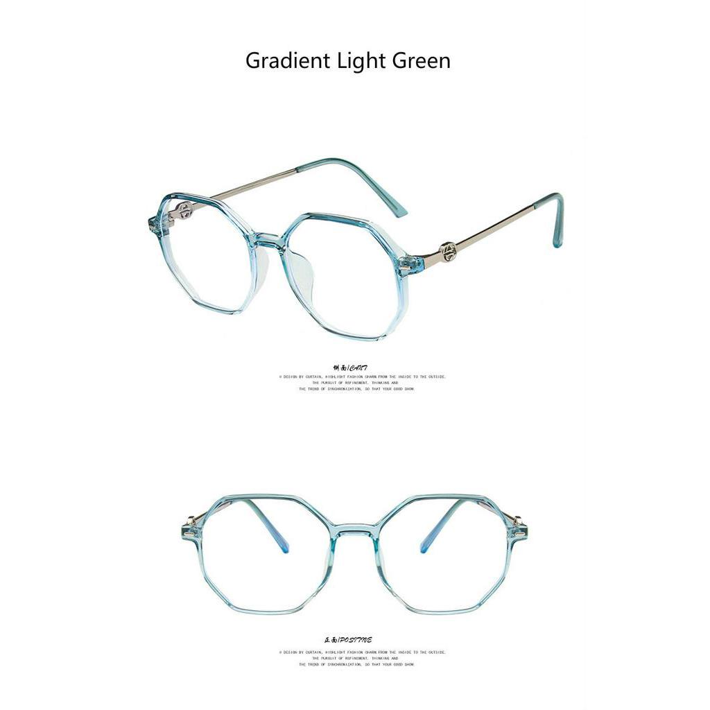 Mắt kính gọng đa giác unisex thời trang Hàn Quốc