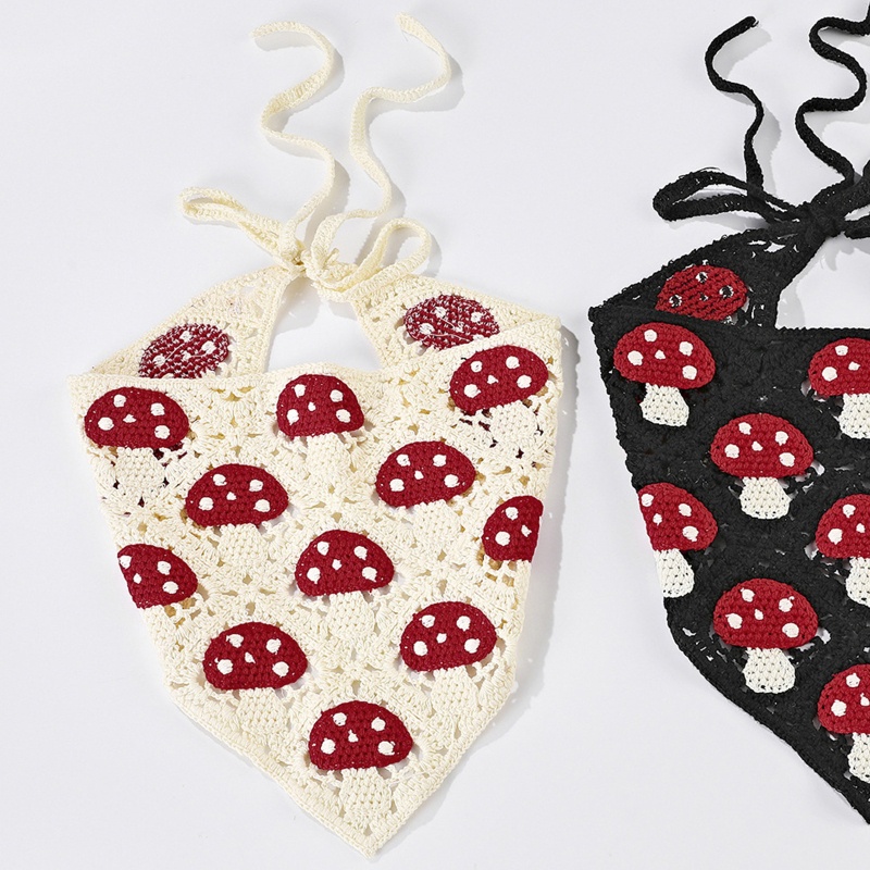 Băng Đô Len Đan Hình Nấm Dễ Thương Cho Nữ Y2K