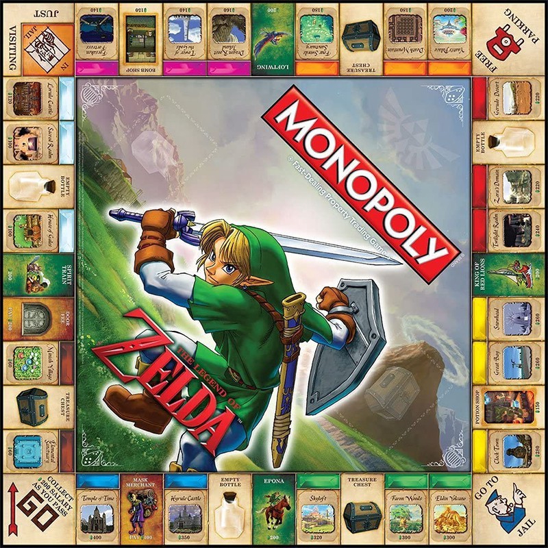 MONOPOLY: The Legend of Zelda Collector's Edition Board Game Bộ Thẻ Trò Chơi The Legend Of Zelda Độc Đáo Thú Vị