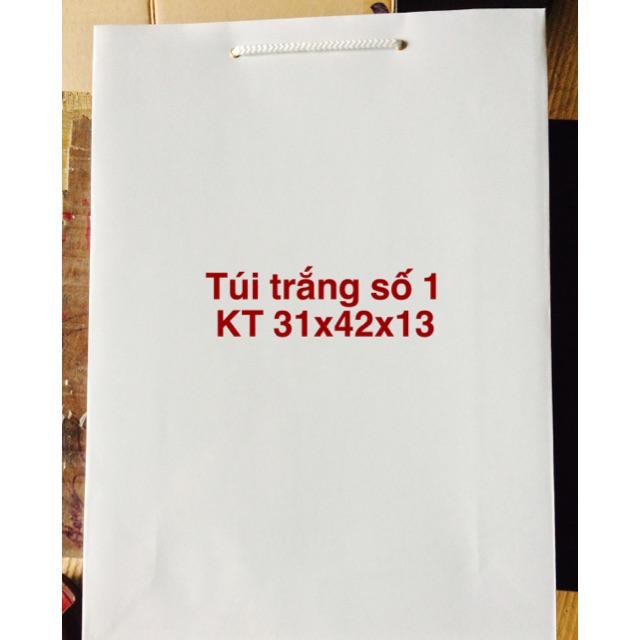 Túi giấy đựng quà Combo 50 túi quà số 1( túi trắng ) - túi giấy trắng cao cấp