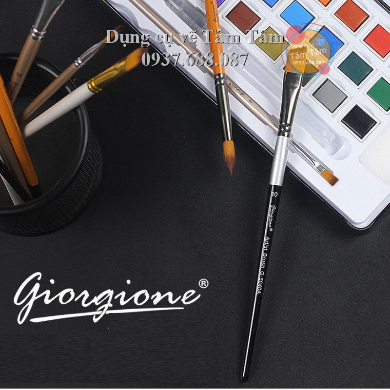 [ TÂM TÂM ] - Bộ cọ 6 cây đầu oval Giorgione G-6010Z (bộ 6 cây) - màu ngẫu nhiên