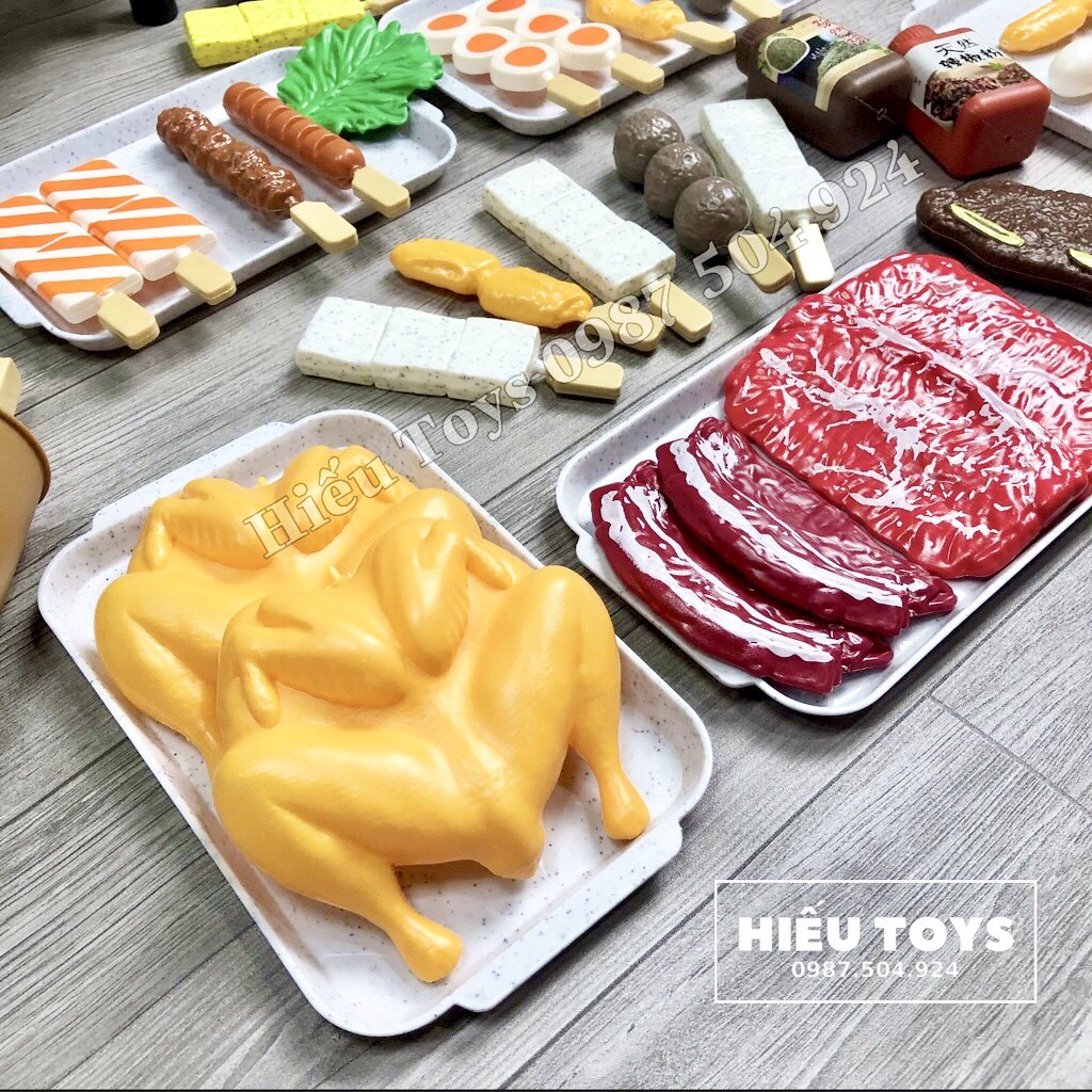 Đồ Chơi Trẻ Em Bộ Thịt Nướng BBQ Chất Nhựa ABS Cao Cấp Màu Sắc Đẹp An Toàn Hiếu Toys