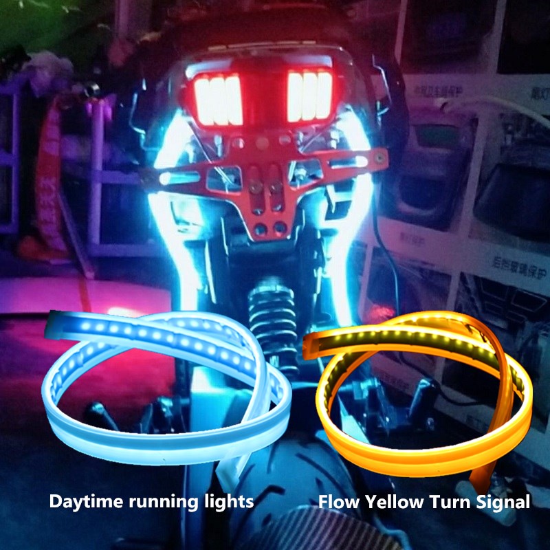 Đèn pha LED 12V DRL chiếu sáng ban ngày không thấm nước cho xe máy