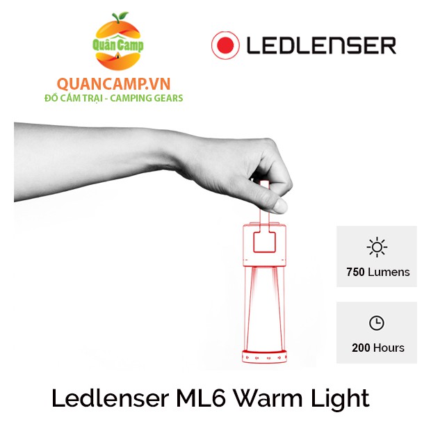 Đèn pin cắm trại Ledlenser Ml6 Warm Light