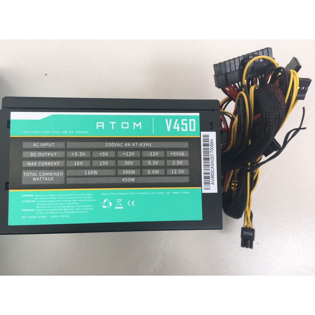 Nguồn vi tính 450W Antec Atom V450 công suất thực - Khải Thiên phân phối