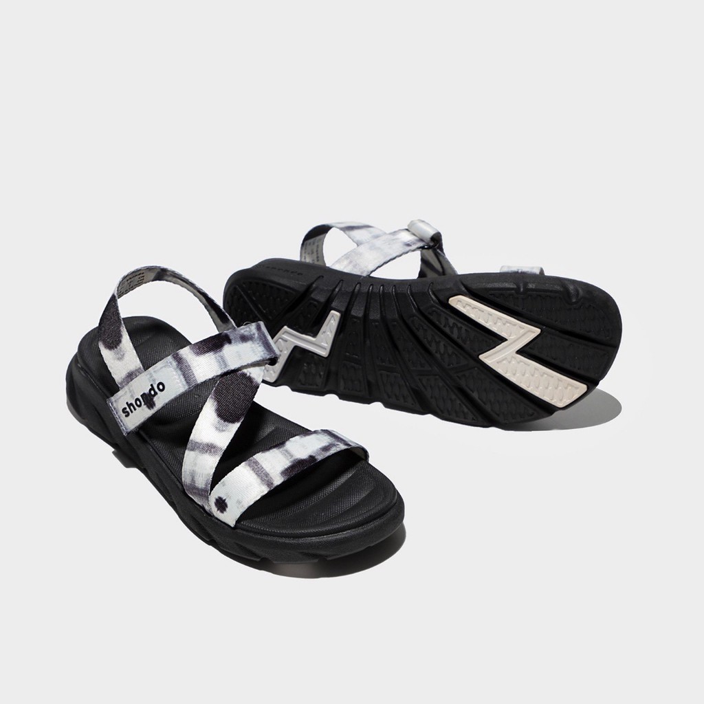 Giày dép sandal Shondo F6 sport loang khói đen F6S1011 Ombree đẹp