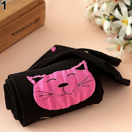 Quần vớ in hình mèo dễ thương cho bé gái