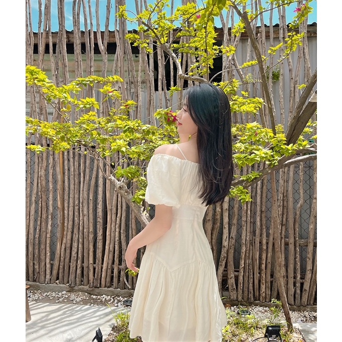 Đầm TK rớt vai 2 dây Đuôi Cá