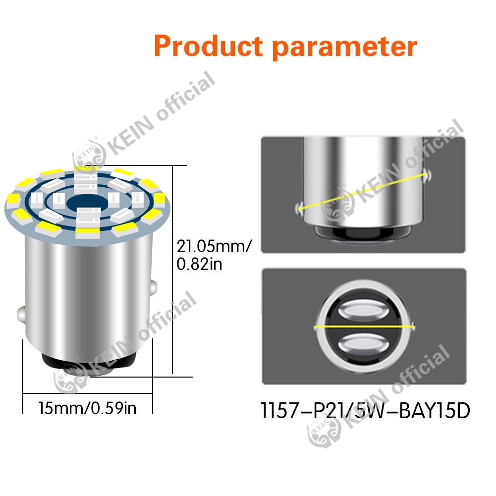 Đèn Led Phanh Xe Hơi Kein 2021 1157 Bay15D P21 5w 3014 12v
