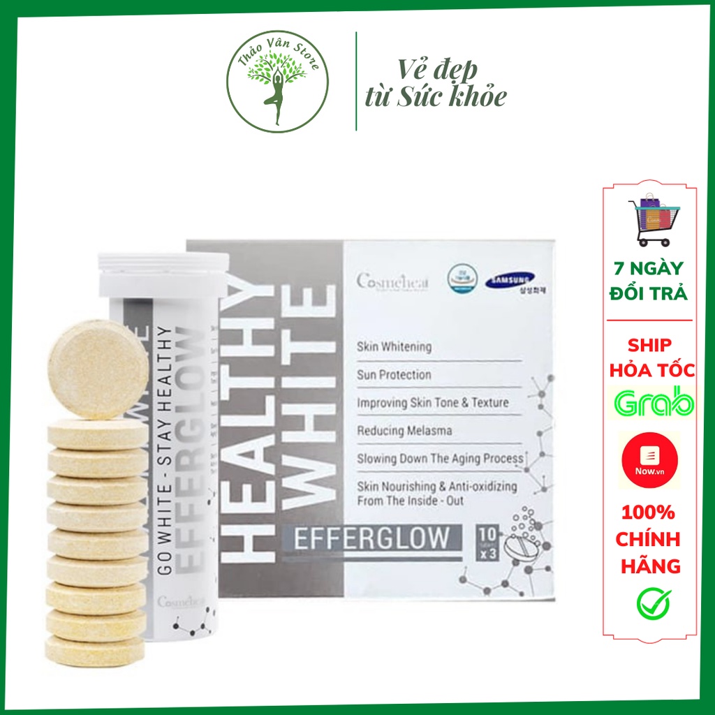 VIÊN UỐNG TRẮNG DA DẠNG SỦI HEALTHYWHITE EFFERGLOW COSMEHEAL
