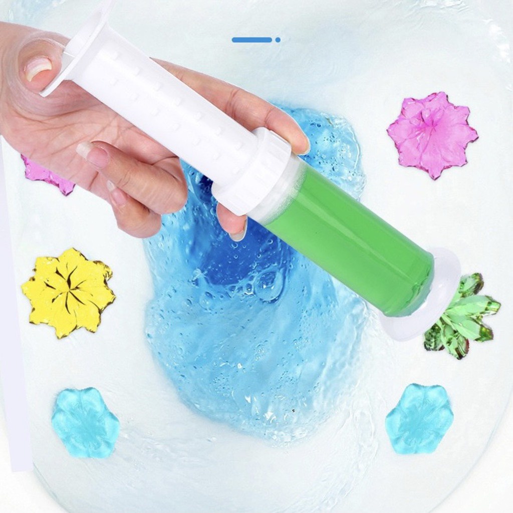 Gel thơm khử trùng bồn cầu COMBO4 gel khử mùi bồn cầu hình bông hoa với 6 hương thơm tự nhiên CozyBin