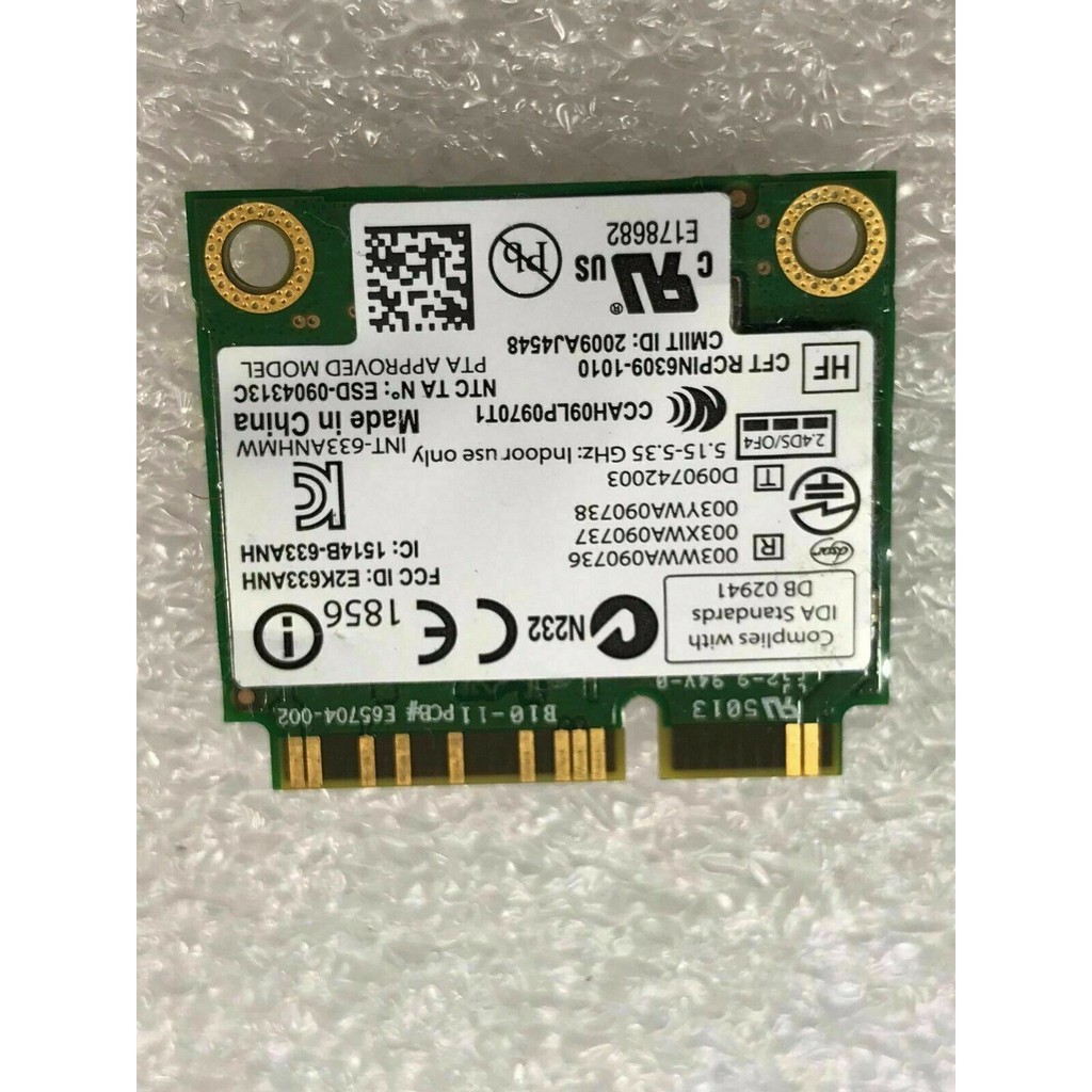 Card wifi 2 băng tần cho laptop Dell đời cũ