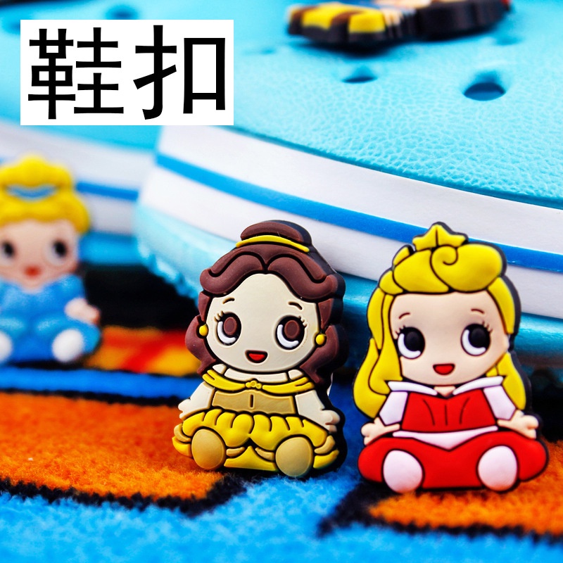 Phim hoạt hình disney anime jibbitz cho crocs nàng tiên cá công chúa jibbits charm ariel snow white jibitz crocks kids shoes phụ kiện giày bùa trang trí ghim