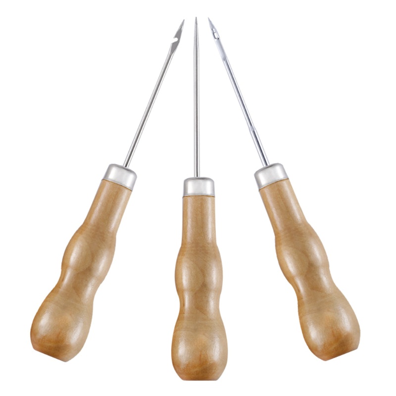 Dùi cán gỗ dùng may giày da DIY tiện dụng