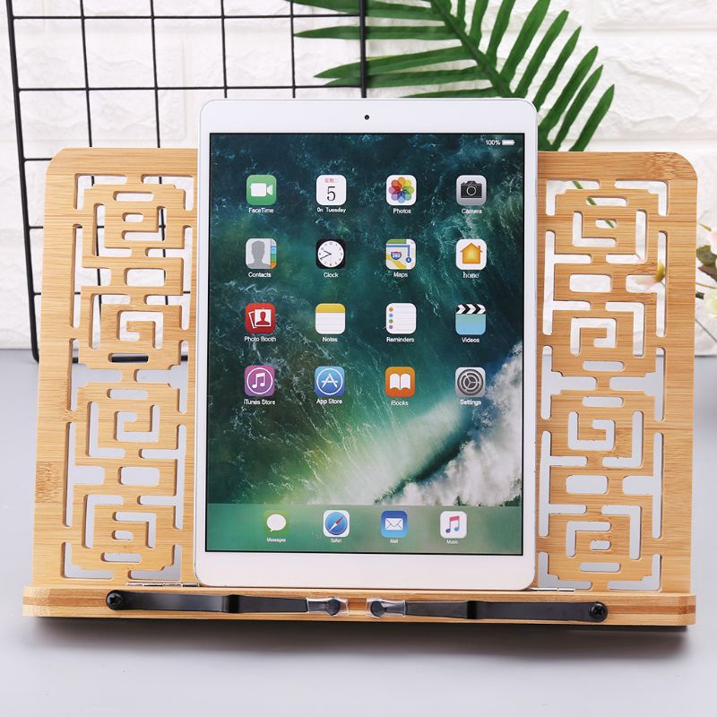 Kẹp Giữ Sách Bằng Tre Có Thể Điều Chỉnh Tiện Lợi