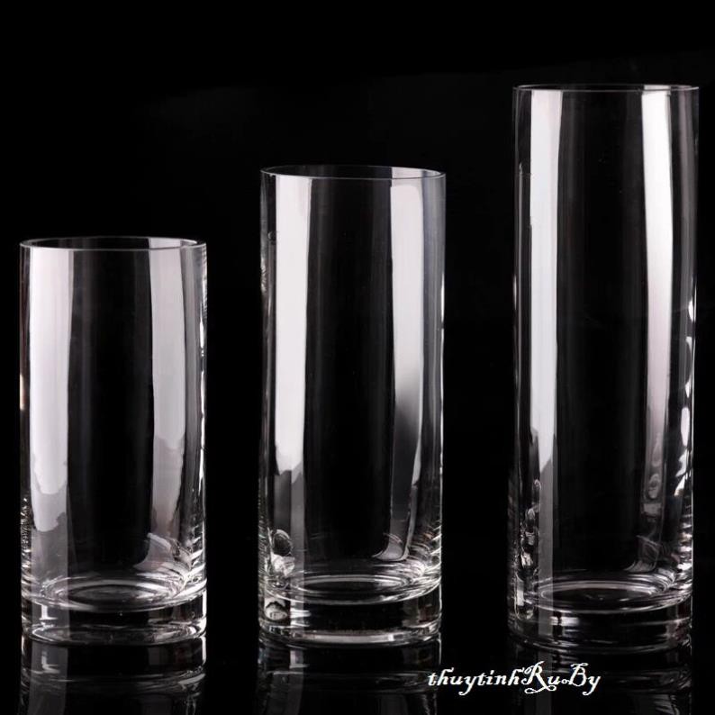 Bình Bông Lọ Hoa Thủy Tinh D10XH20Cm - Bình Hoa Trụ Tròn