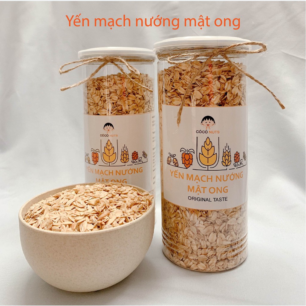 Yến mạch nướng mật ong giòn thơm 500g, yến mạch ăn kiêng coconuts, yến mạch nướng vị Matcha, vị chocolate