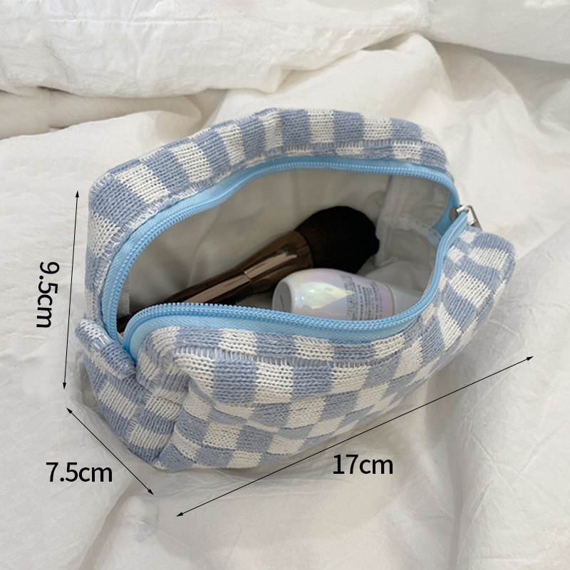 Túi Đựng Bút/Mỹ Phẩm Họa Tiết Bàn Cờ Độc Đáo Tiện Dụng Cho Nữ