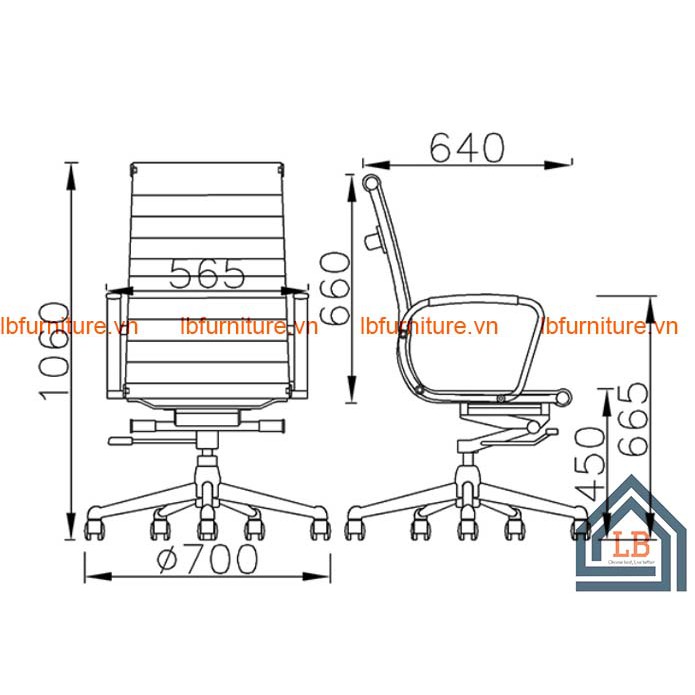 Ghế xoay cao cấp nhập khẩu LBF35A4