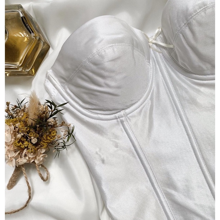 Áo corset trắng trơn 2hand