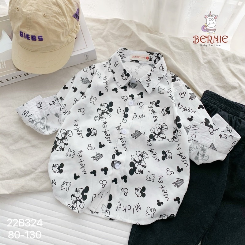 Bộ sơ mi quần âu Micky bé trai