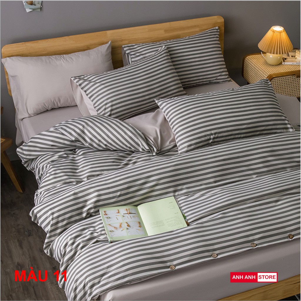 Bộ Vỏ Chăn Ga Gối CARO - Cotton dày dặn, màu sắc tươi sáng | BigBuy360 - bigbuy360.vn