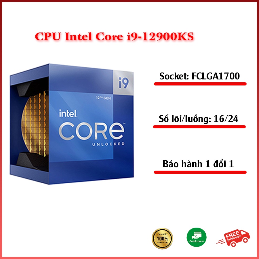 CPU-Bộ Vi Xử Lý PC Intel Core i9-12900KS (16M Cache, 2.50 GHz up to 5.50 GHz, Socket 1700)- Kim Trun