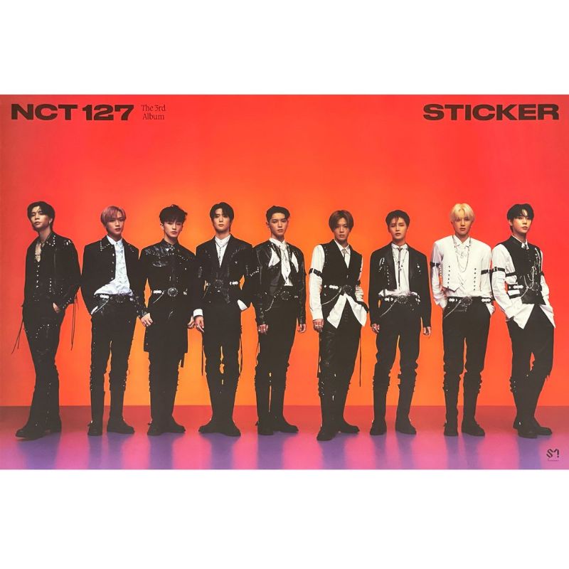 Poster NCT 127 STICKER tranh treo tường trang trí chính hãng mua kèm tube 11k/cái để ship poster