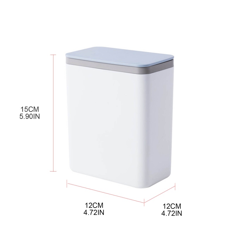 Thùng Rác Cỡ 15x15x8.5cm Có Nắp Đậy Tiện Dụng Cho Gia Đình