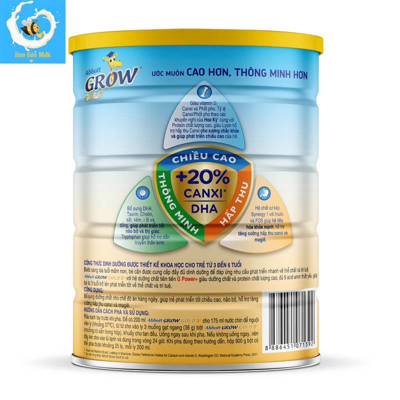 Sữa Bột Abbott Grow 6+ Tăng Cân, Tăng Chiều Cao, Bé Thông Minh Hơn BEE BEE MART
