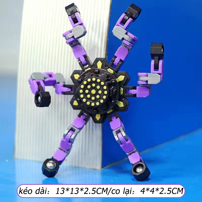Con Quay đồ Chơi đầu Ngón Tay Cơ khí Dạng Chuỗi Biến Hình , Con Quay Hồi Chuyển Giải Nén Spinner