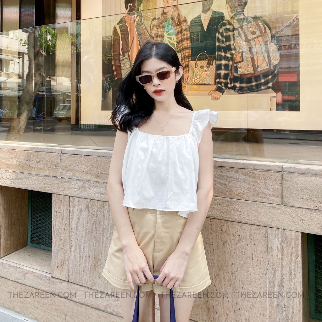 ÁO CROPTOP TAY CÁNH TIÊN ZAREEN VOA79 HOA TO