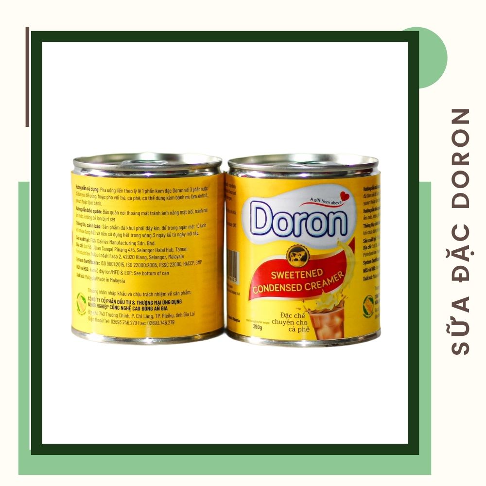 Sữa đặc Doron 390gr - Sữa đặc có đường, pha chế, làm bánh | BigBuy360 - bigbuy360.vn