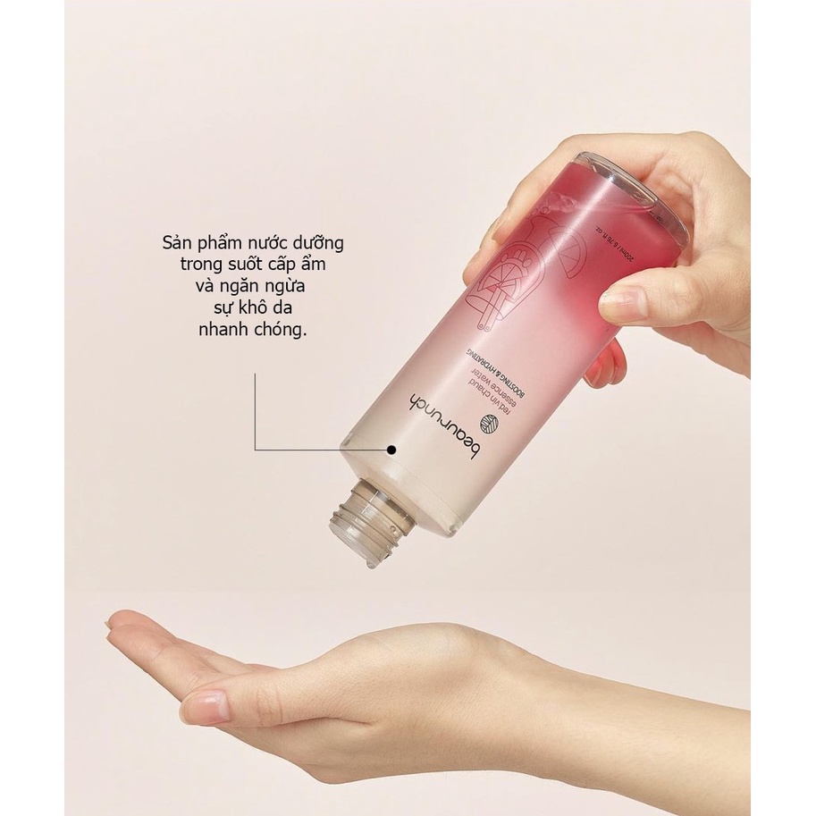 Nước dưỡng da thuần chay chiết xuất vang đỏ cấp ẩm thức thì Beaurunch Red Vin Chaud Essence Water