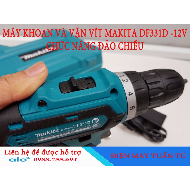 MÁY VẶN VÍT MAKITA-DF331D PIN LI-ION 12V