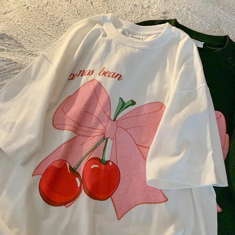 NRVP Áo Thun Mùa Hè Tay Cộc Oversize In Họa Tiết Phong Cách Hàn Quốc Cho Nam / Nữ