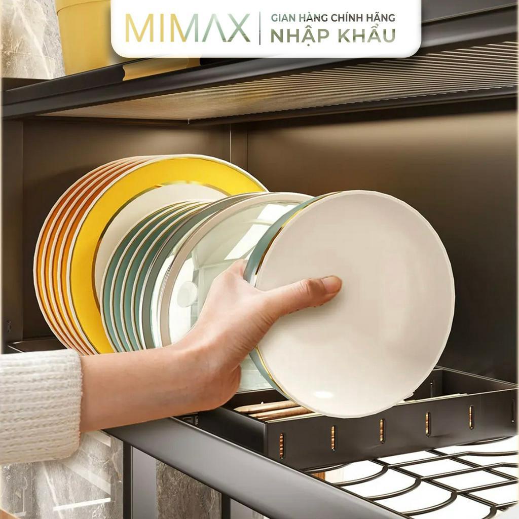 Kệ tủ úp chén bát Kệ chén có nắp đậy Tủ úp bát đĩa thông minh đa năng trên bồn rửa MIMAX KGB14