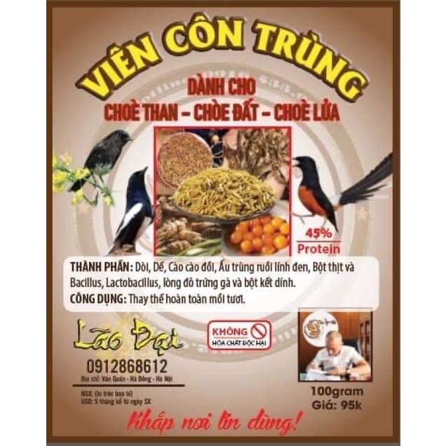 VIÊN CÔN TRÙNG  - LÃO ĐẠI